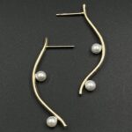 گوشواره شاخه دو مروارید