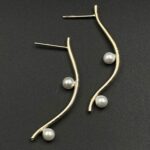 گوشواره شاخه دو مروارید