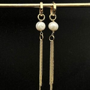 گوشواره مروارید آویز دار