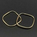 گوشواره حلقه ای مربع کوچک ( اجرت اقتصادی )