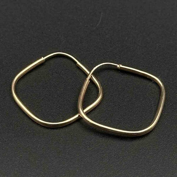 گوشواره حلقه ای مربع کوچک ( اجرت اقتصادی )