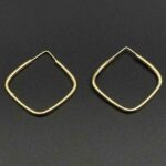 گوشواره حلقه ای مربع بزرگ (اجرت اقتصادی )