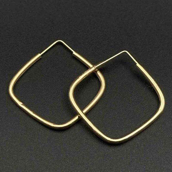 گوشواره حلقه ای مربع بزرگ
