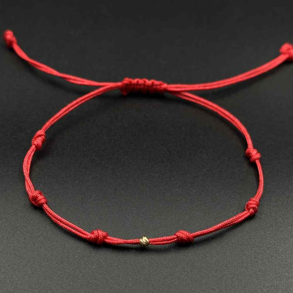 IMG_1956 (1) دستبند بافت رد استرینگ ( red string ) هفت گره
